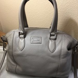 Calvin Klein pebble leather satchel handbag
